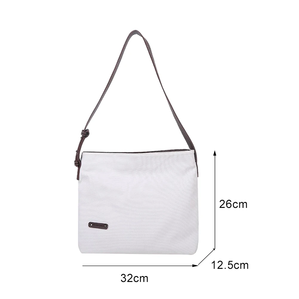 

Youth Ladies Simple Versatile Bag Women Canvas Splicing Crossbody Bag Casual Female Shopping Shoulder Sling Pouch