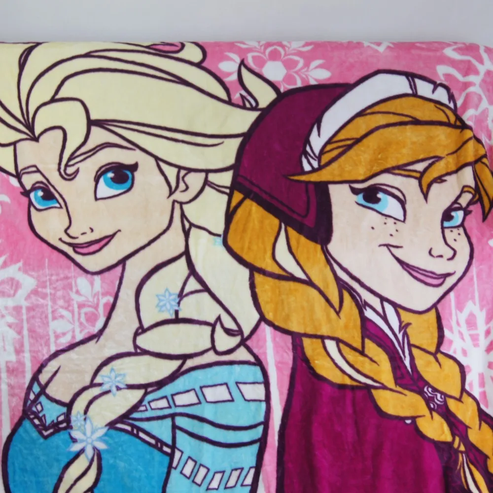 Теплое Флисовое одеяло для девочек розовое из мультфильма Холодное сердце Эльза