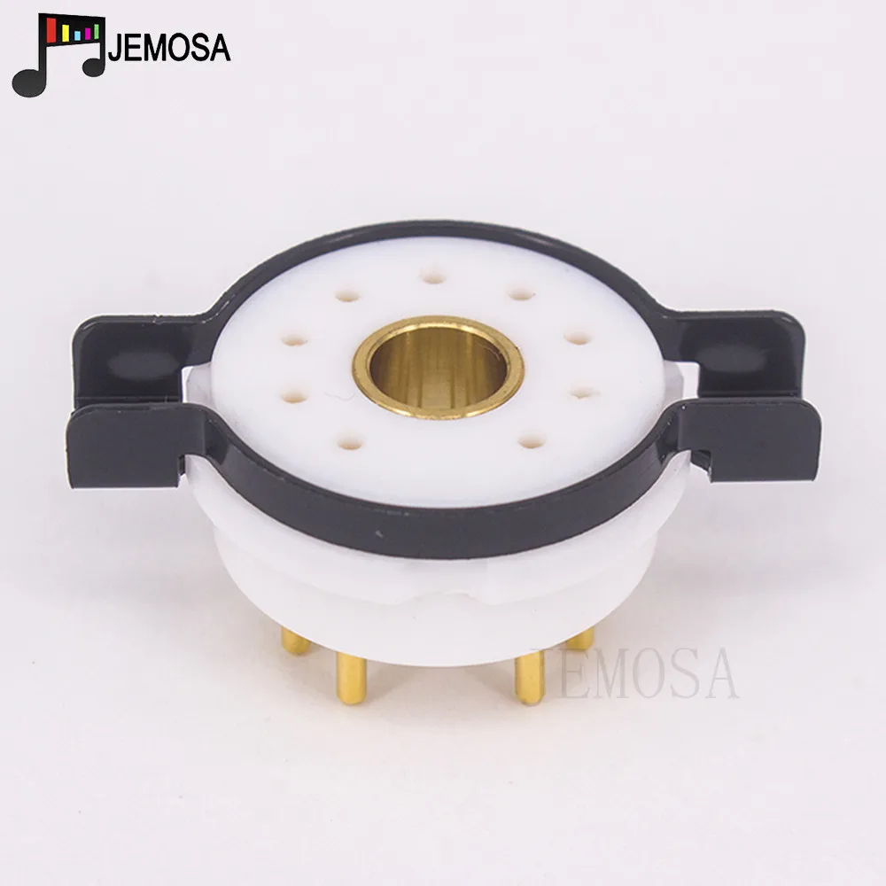 EIZZ High end Magnoval PTFE 9PIN Tube Socket Valve Base For WE34 WE429 8233 6S45P WE418A Vacuum Tube Audio Vintage Amplifier valve amplifier