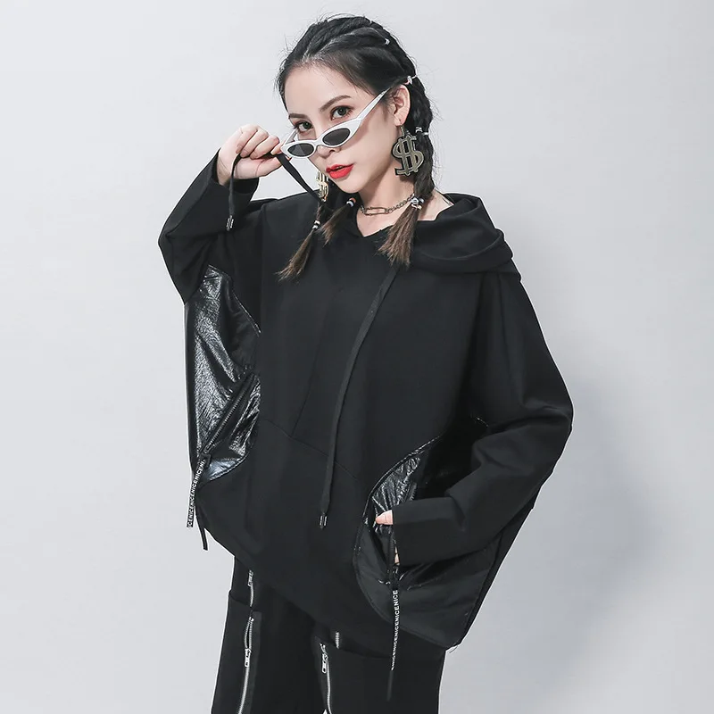 Женские толстовки с рукавами летучая мышь топ базовое пальто свободный капюшон