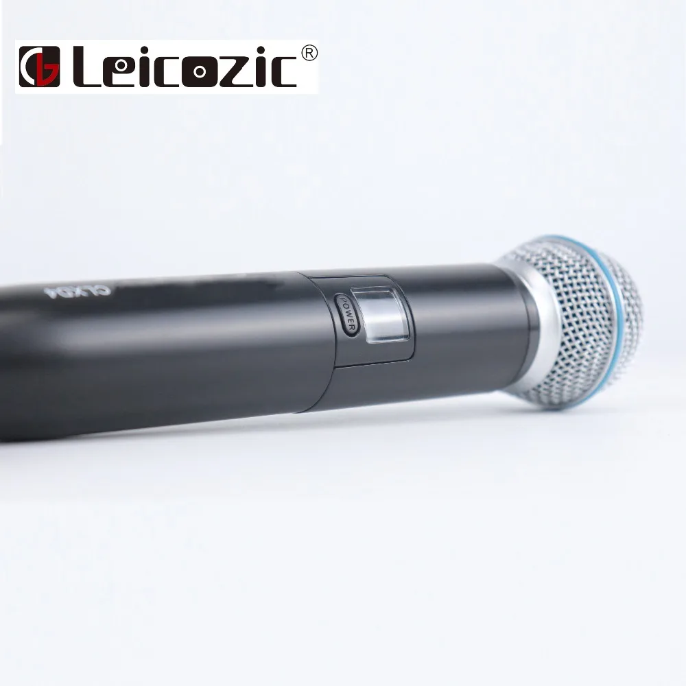 Leicozic 600 МГц 2x100CH профессиональный микрофон для караоке Беспроводная система GLDX4D ручной беспроводной микрофон Система Microfono uhf