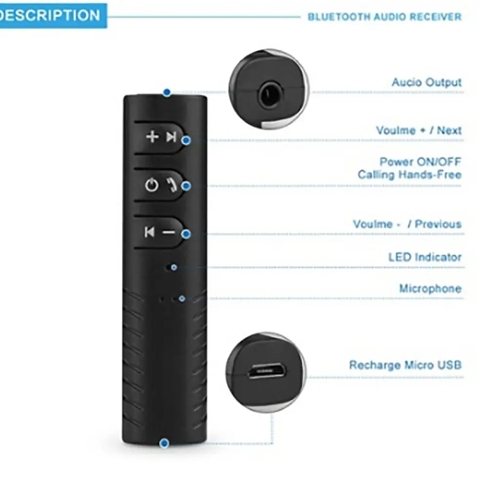 Автомобильный Bluetooth AUX Универсальный 3 5 мм разъем комплект аудио адаптер fm