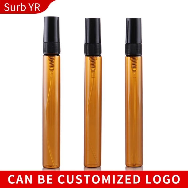Оптовая продажа 10 мл Портативный коричневый Стекло флаконы для духов