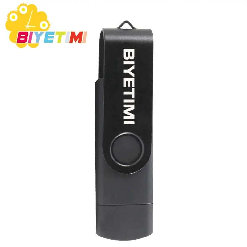 Черный Смартфон, 128 ГБ, USB флеш-накопитель, металлическая флешка, 64 ГБ, 32 ГБ, 16 ГБ, 8 ГБ, 4 Гб, usb, высокоскоростная карта памяти, посылка - Цвет: Черный