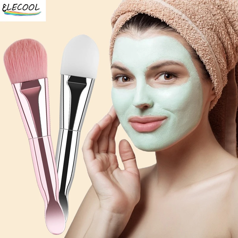 

ELECOOL Double Head Silicone Soft Facial Mask Makeup Brush Stirring Stick Cosmetics Make Up Brush Beauty Skin Care Tools