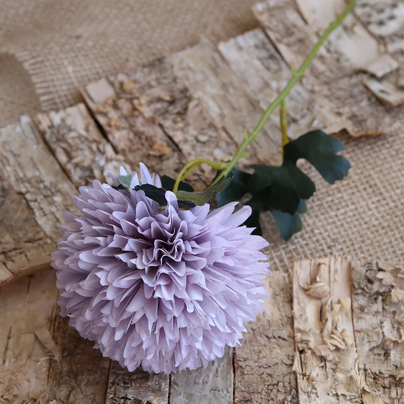 Light purple 3 шт. высота 55 см Искусственный цветок Гортензия Высококачественный искусственный цветок для Свадьбы вечерние праздничные украшения для дома икебана - Цвет: Light purple