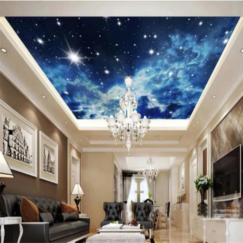 3d фотообои на заказ wellyu современные трехмерные Настенные обои со звездами