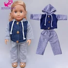 Кукла реборн 43 см, комплект одежды для мальчиков и девочек с брюками, одежда для американских кукол 18 дюймов 45 см, верхняя одежда для игр
