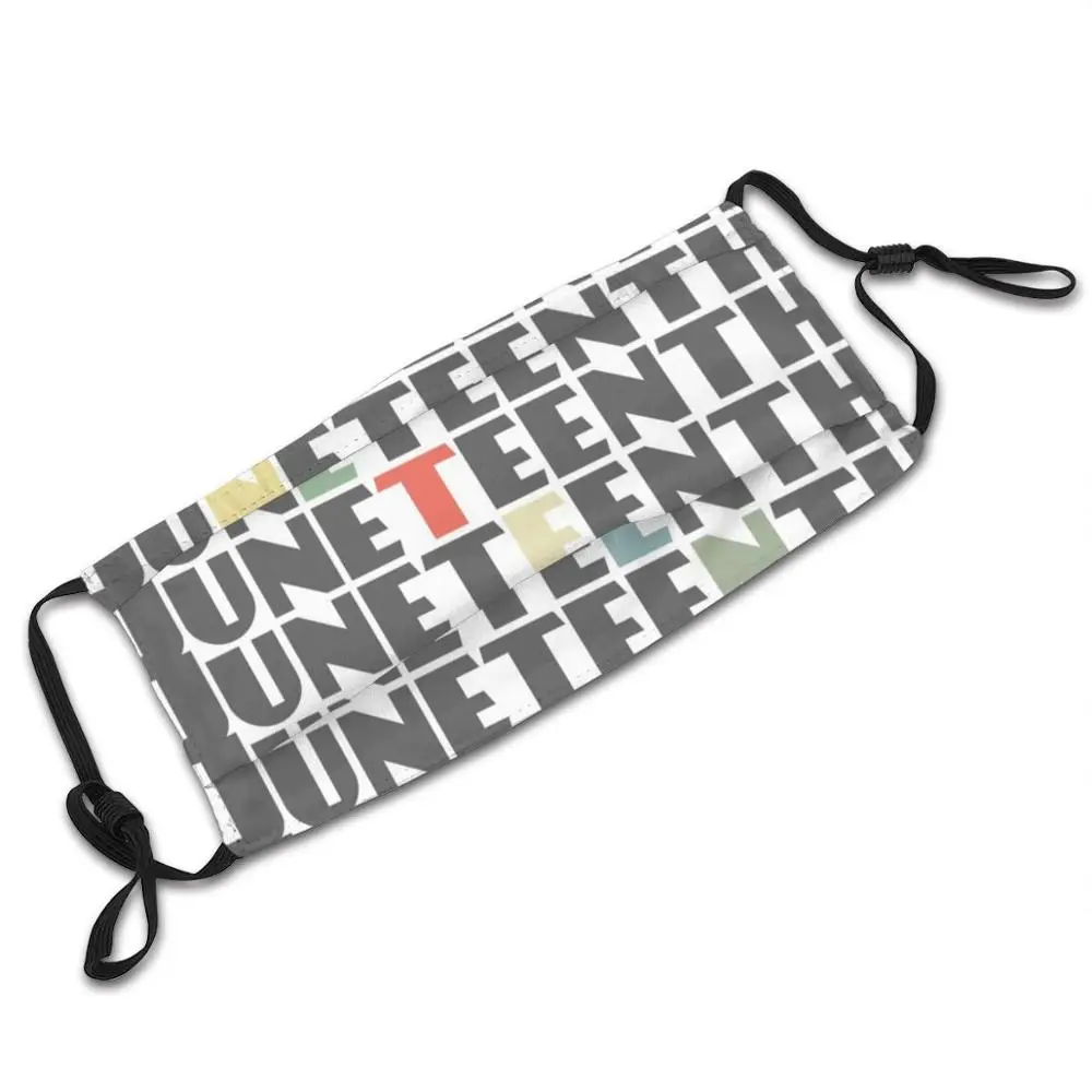

Juneteenth Print Reusable Mouth Mask Washable Filter Anti Dust Face Mask June Juneteenth 19 19Th Teenth Black White Red Green