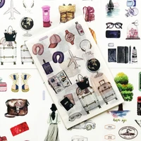 Sheets Pack Kawaii Travel Note Paper Sticker Adhesive Craft Stick Label Notebook Computer Phone DIY Decor Kids Gift Stationery