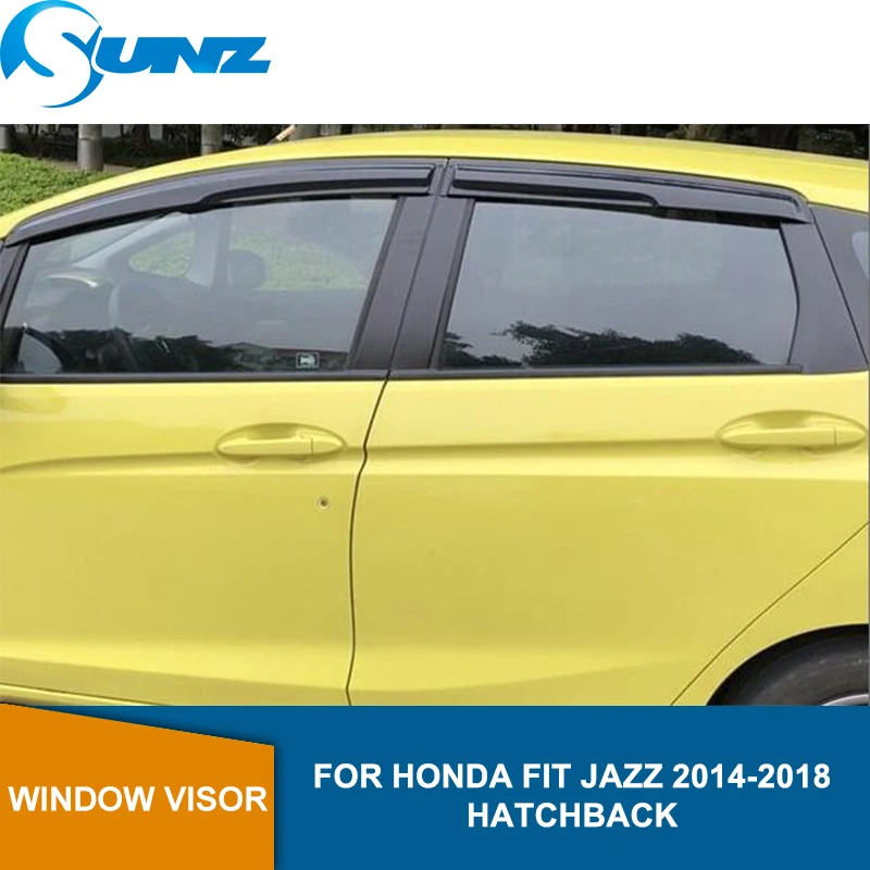 Дефлекторы боковых окон для HONDA FIT хэтчбек Winodow козырек вентиляционные шторы Защита от солнца и дождя Защита от солнца SUNZ