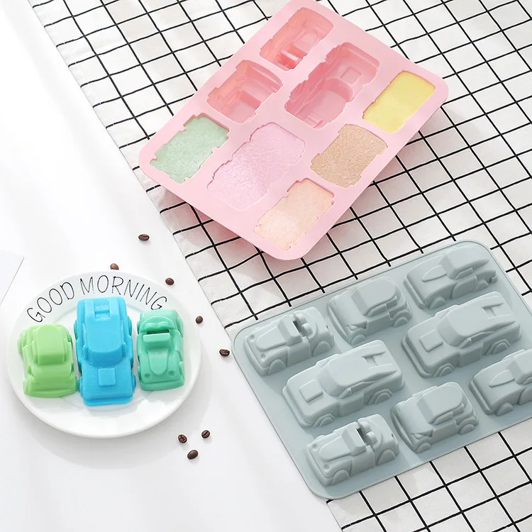 

Six cavity classic car cake mold baking tray non stick mold making tool baking non stick heat resistant reusable