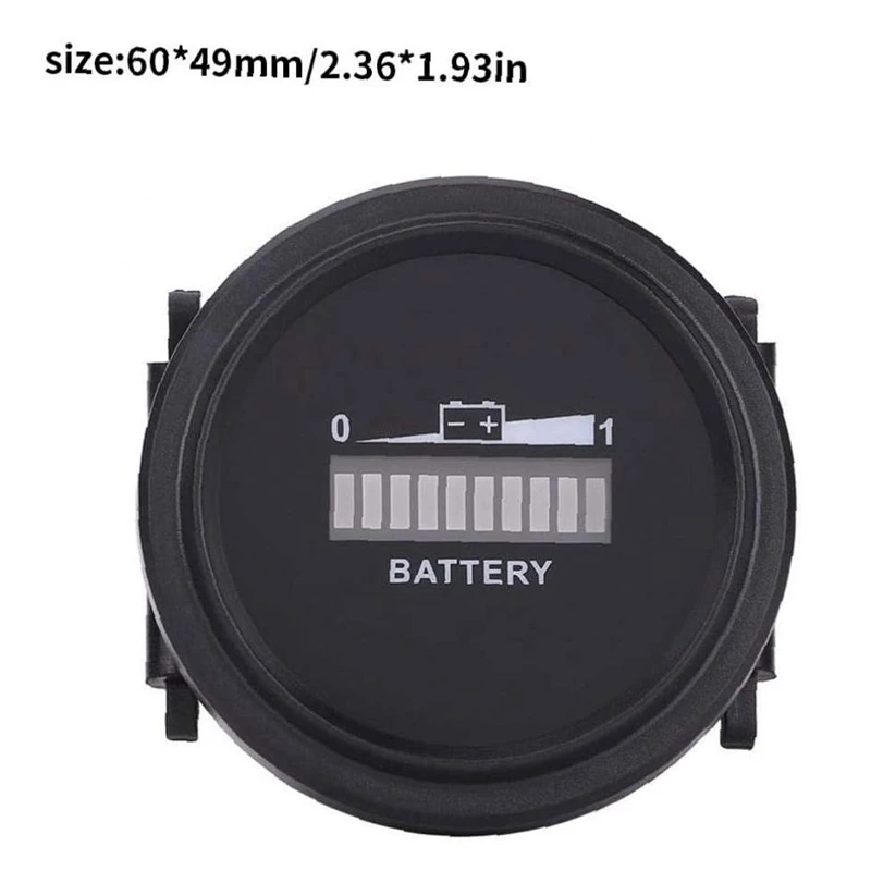 

12V/24V/36V/48V/72V LED Digital Battery Indicator Waterproof Meter Gauge Battery Indicator for Go-Lf Ca-Rt