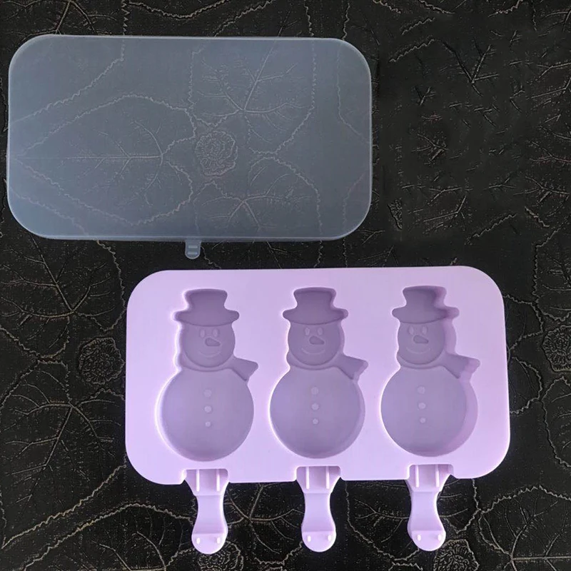 Пищевая силиконовая форма льда для мороженого с крышкой формы морозильной