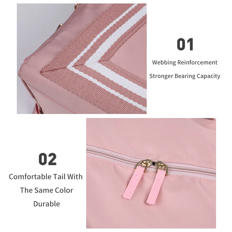 Outdoor Waterproof Nylon Sports Gym Bags Women Shoes Compartment Sport Bags Men Training Fitness Bag 2021 Yoga Running Handbag