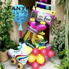 Шары воздушные из фольги, 2 шт., для радио и роликов, для дня рождения, свадьбы, вечеринки, украшения из фольги