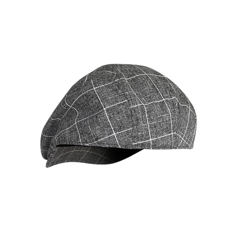 

2021 New Vintage Spring Summer Casual Flat Caps Men Gray Cotton Berets Male Driver Hat British Women Gatsby Flat Gorras BLM310