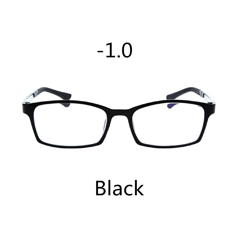 Black -1.0 Seemfly ультра светильник анти-синий светильник маленькая оправа Очки для близорукости женские и мужские классические готовые очки для близоруких диоптрий-1,0~ 4,0 - Цвет оправы: Black -1.0