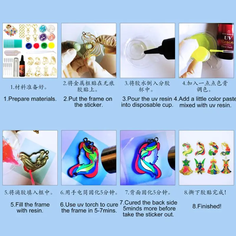 

Silicone Casting Mold Tool Set DIY Epoxy Crafts Jewelry Pendants Necklace Making
