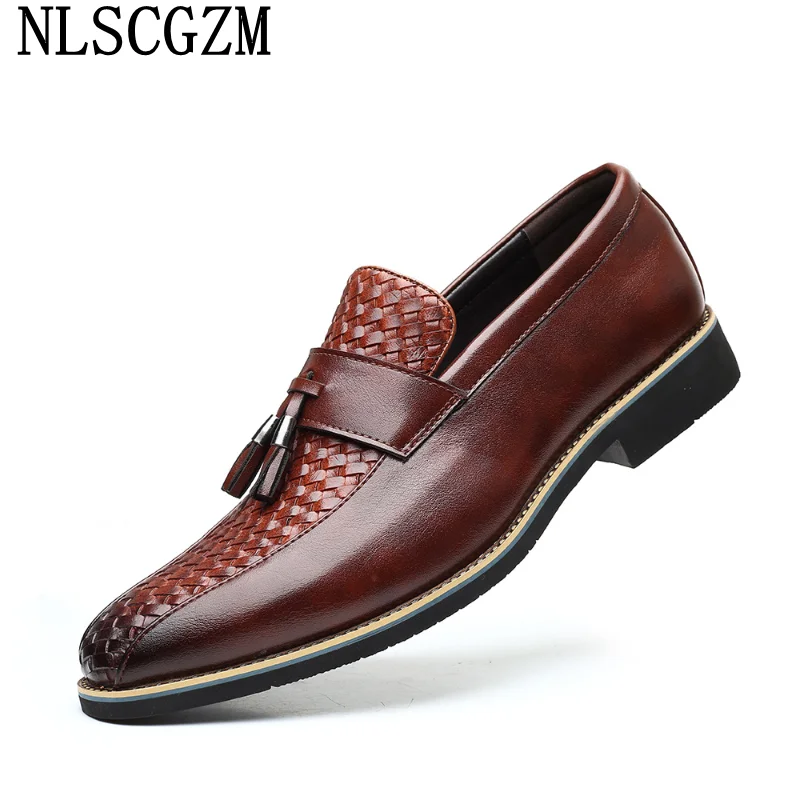 

Tassels Loafers Mens Dress Shoes Leather Office 2023 Oxford Slip on Shoes for Men Wedding Dress Formal Shoes Men Coiffeur Scarpe