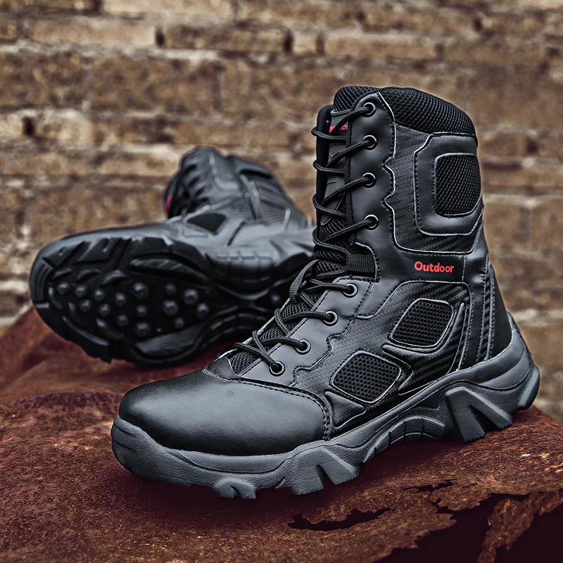 

2021 военные ботинки, мужские кожаные военные тактические ботинки, ботинки для пустыни спецназа, уличные спортивные защитные рабочие ботинки...