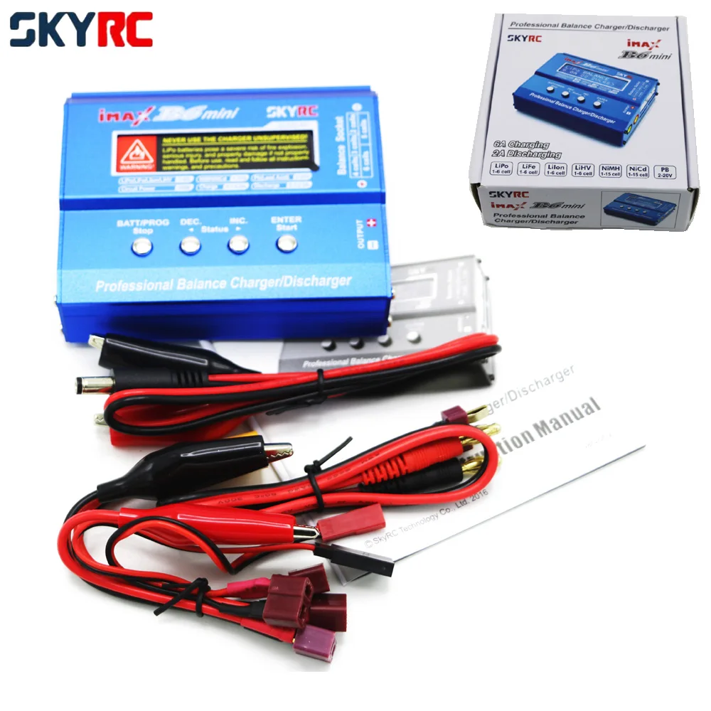 Фото SKYRC Imax Mini B6 60 Вт максимальное балансирующее зарядное устройство/разряд для LiPo/LiFe/LiIon/NiMH/NiCd батареи для радиоуправляемого автомобиля лодки пе... №1