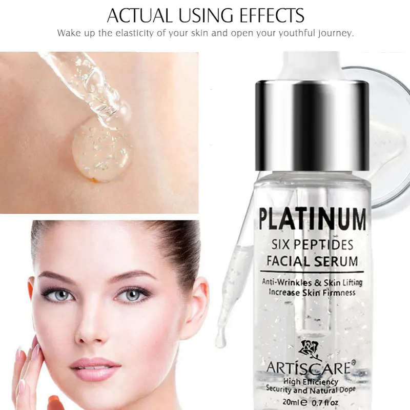 ARTISCARE Platinum + 24k Gold шесть сыворотка с пептидами для лица Гиалуроновая кислота