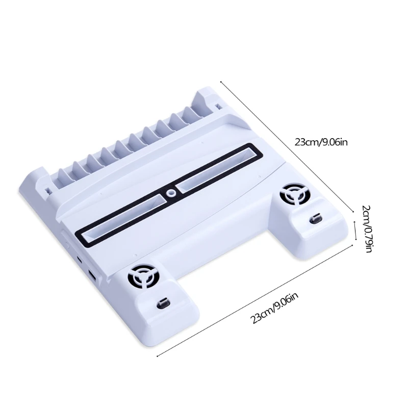 

For-Ps5 De/Uhd Host Multi-Functional Fan Base With Disc Storage Rack Ps5 Gamepad Charging Base