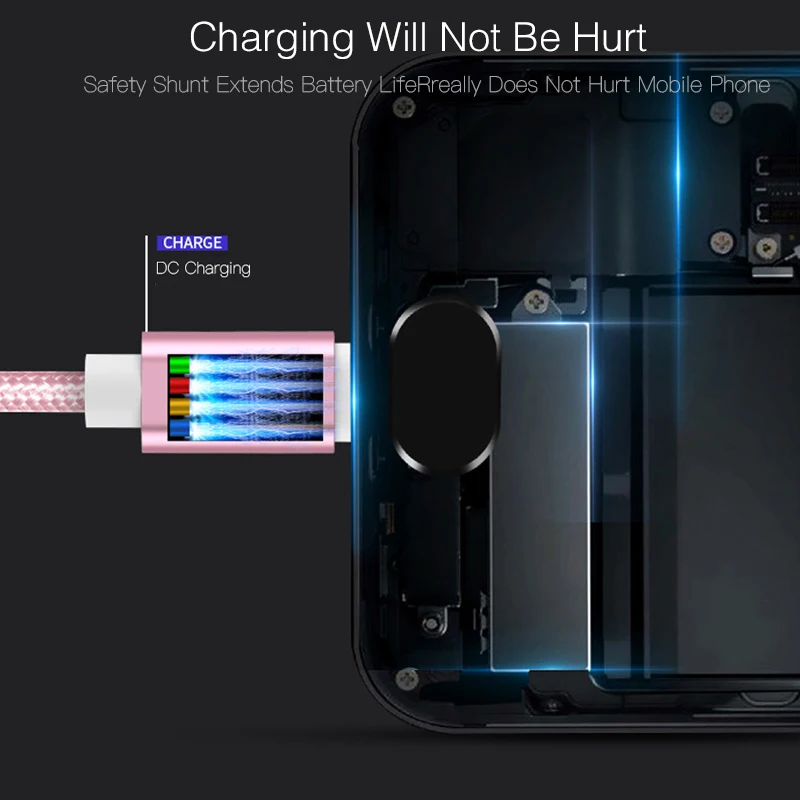 Нейлоновый USB-кабель для зарядки и передачи данных 25 см 1 м 2 3 iPhone 6 s 7 8 Plus Xs Max XR X 11 5s