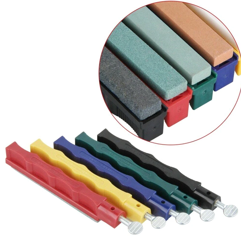 

Cutter Sharpener Deluxe 5 Whetstones Set Sharpening System Portable Durable Tool WWO66