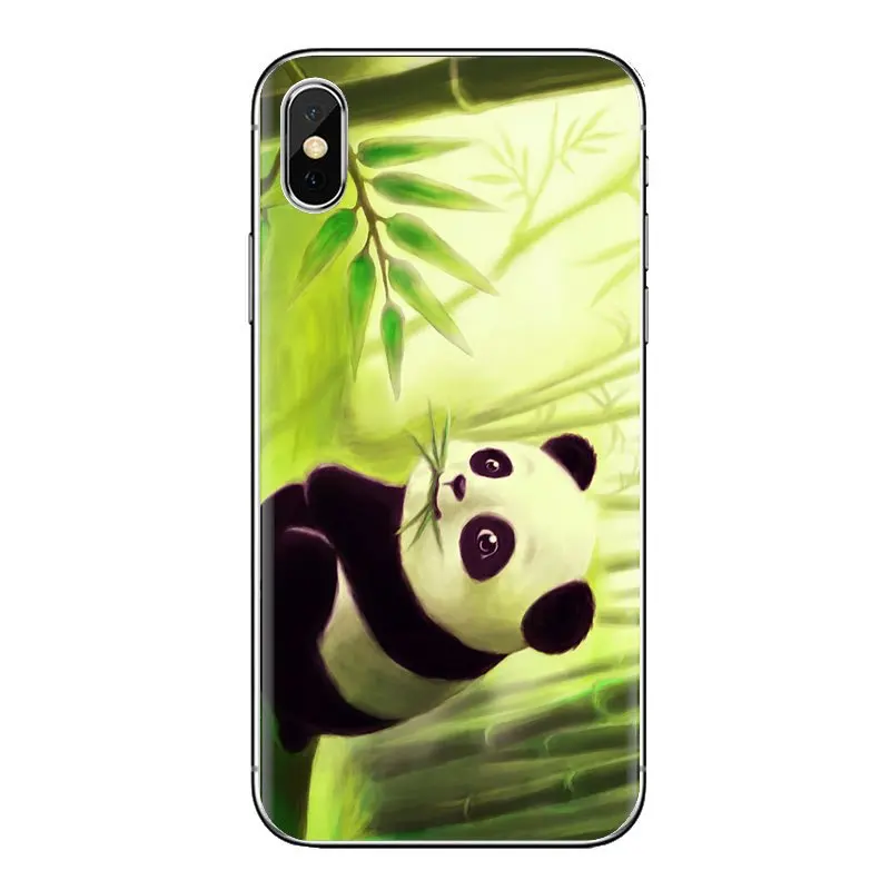 Watercolor Panda Cartoon Animal For Samsung Galaxy S3 S4 S5 Mini S6 S7 Edge S8 S9 S10 Plus Note 3 4 5 8 9 Soft Transparent Cover |