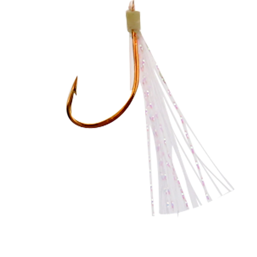 Рыбья кожа Sabiki плоские скумбрия мишура 5 крючков Приманка Размер 17|Наживки для