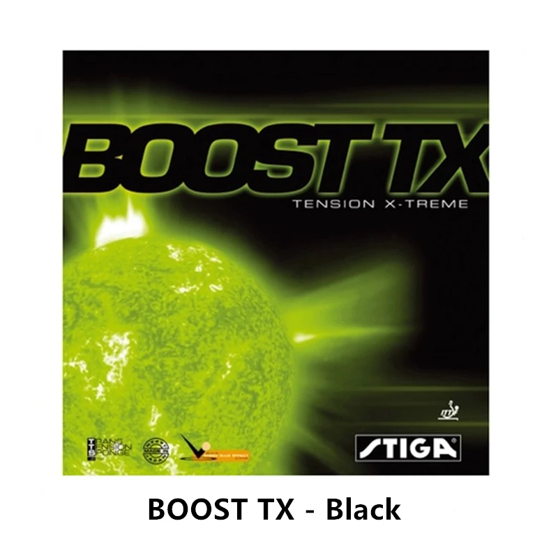 Black STIGA для настольного тенниса резиновый BOOST TX offension+ Защитные прыщи с губкой pips-in пинг-понг tenis de mesa - Цвет: Black