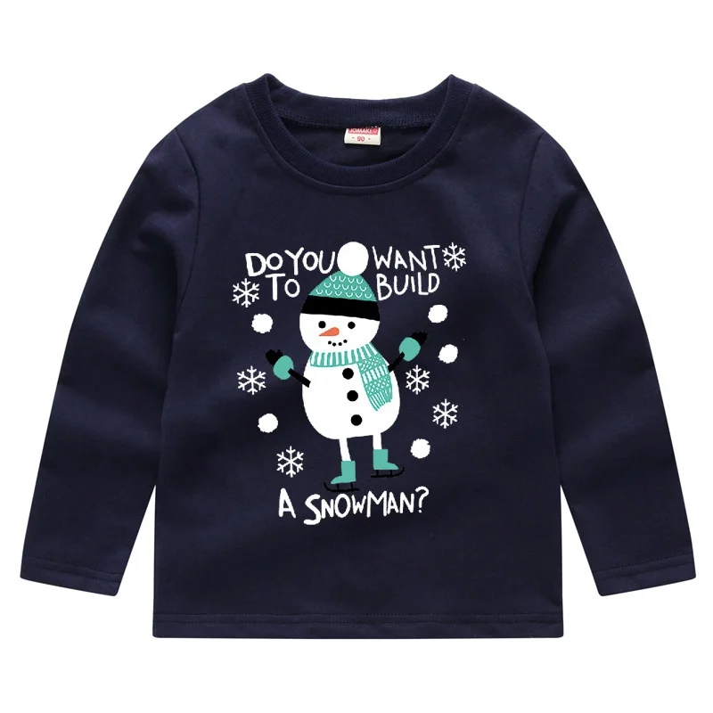 Style 13 Для детей Рождественская Толстовка для маленьких мальчиков и девочек, забавные рождественские печати пуловер с круглым вырезом и длинными рукавами, толстовка, свитер Осень Топы - Цвет: Style 13