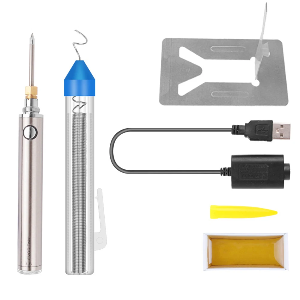 

5V 8W USB Charging Electric Soldering Iron Set Portable Alloy Mini Welder Pen Low Voltage Handskit Welding Soldering Tools