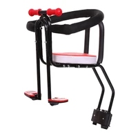 portable child bike seat with handrail foot pedals portable bicycle front seat for mountain road bikes
