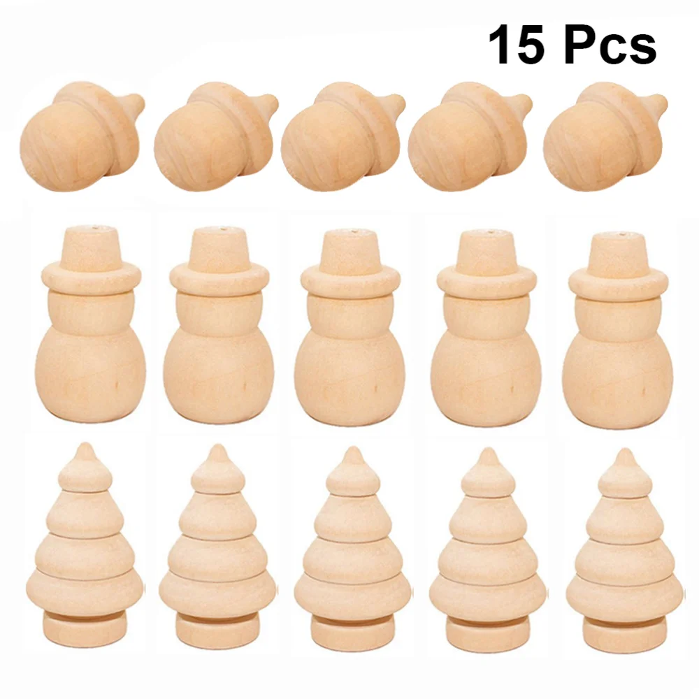 15 шт. деревянные рождественские тематические ремесла Изящные DIY Граффити