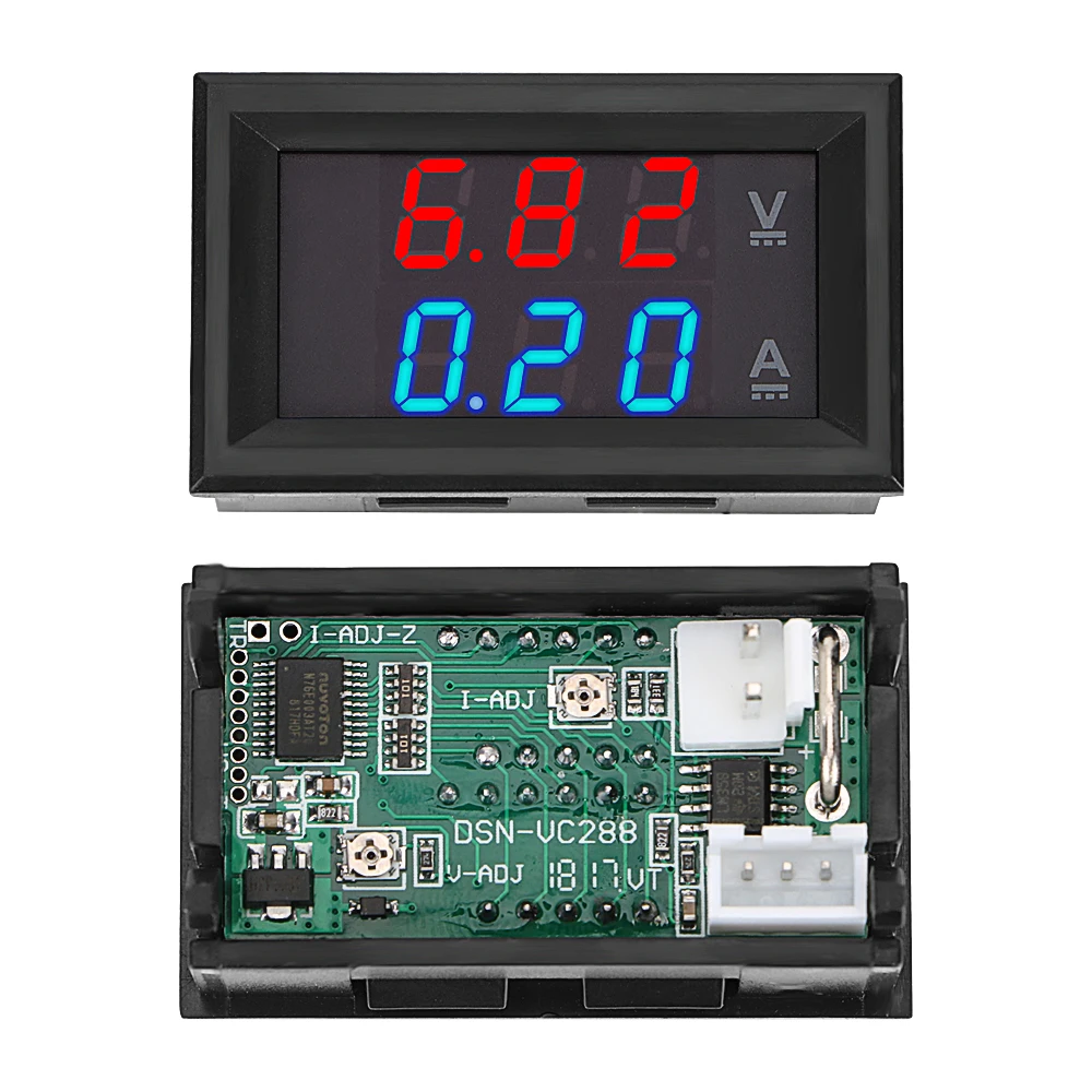 LEEPEE LED Display with Cable Volt Ampere Meter Mini Digital Voltmeter Ammeter DC 100V 10A Amperemeter Voltage Indicator Tester |
