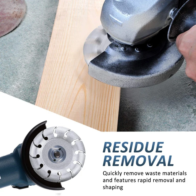 

2Pcs Angle Grinder Disc Wood Carving Disc Grinding Wheel Carving Abrasive Disc 12 Teeth Wood Polishing Shaping Disc