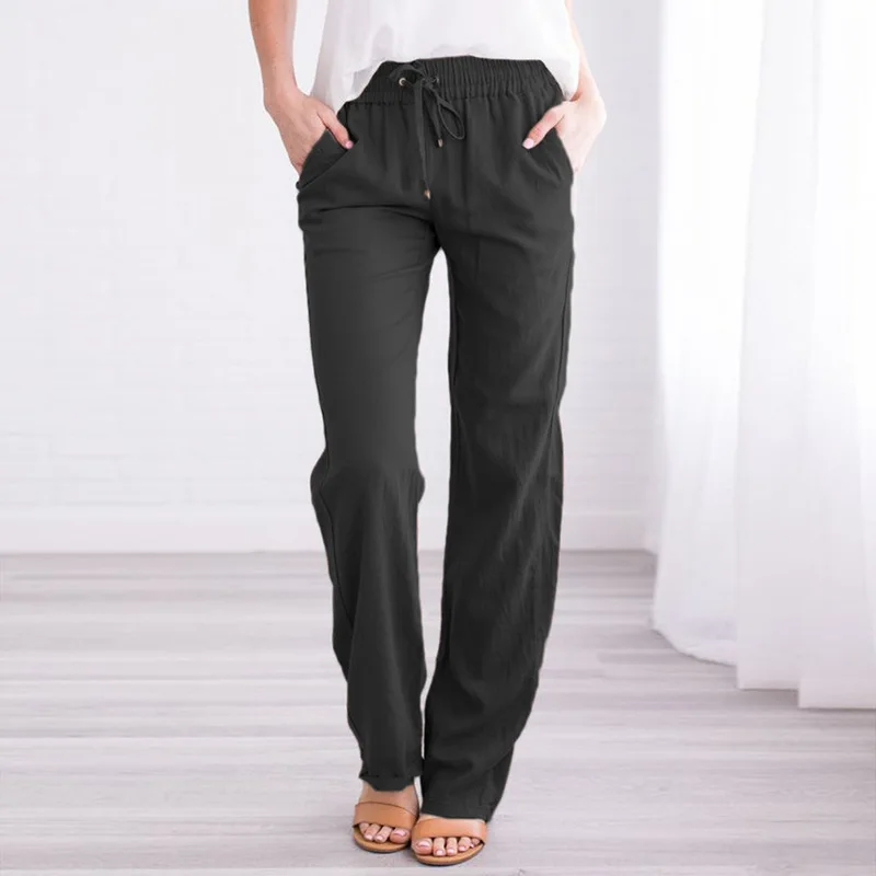 

Casual Wide-leg Pant Woman 2020 Spring Autumn Sweatpants Woman Trouser