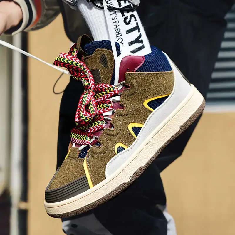 

Мужские кроссовки для бега, походная спортивная обувь для мужчин, противоударные высокие кроссовки, самая популярная Стильная Спортивная о...