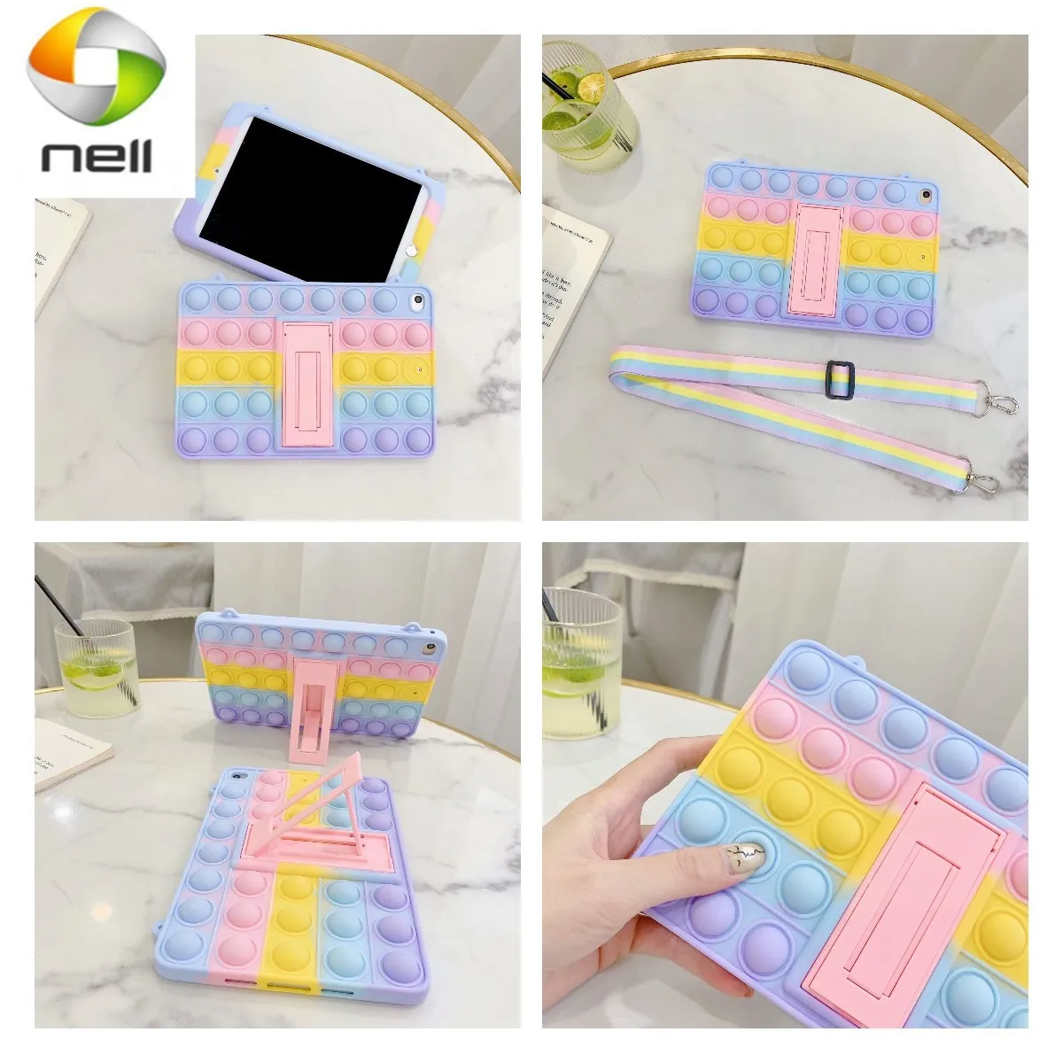 

2021 возвращайтесь к ним, антистрессовые игрушки Радуга Samsung Galaxy Tab A7 10,4 "SM-T500 T505 T507 силиконовый чехол для планшета пуш-ап планшетный ПК чехол с ...