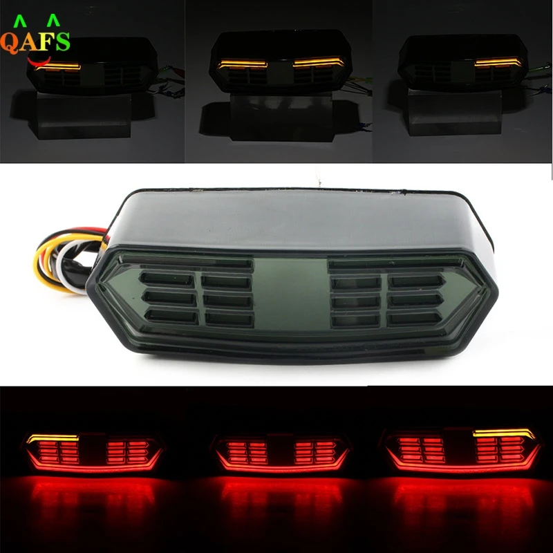 

Motorcycle Scooter Light Tail Rear Brake Waterproof Double Flash Warning Light