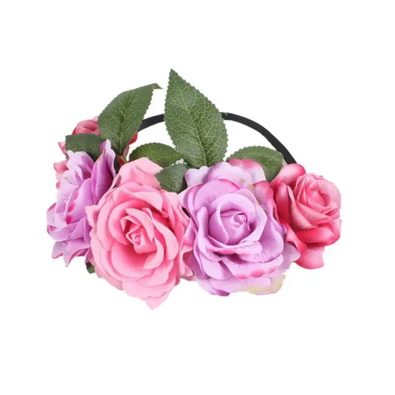 Новые богемные цветочные короны повязки для волос пляжная цветочная гирлянда