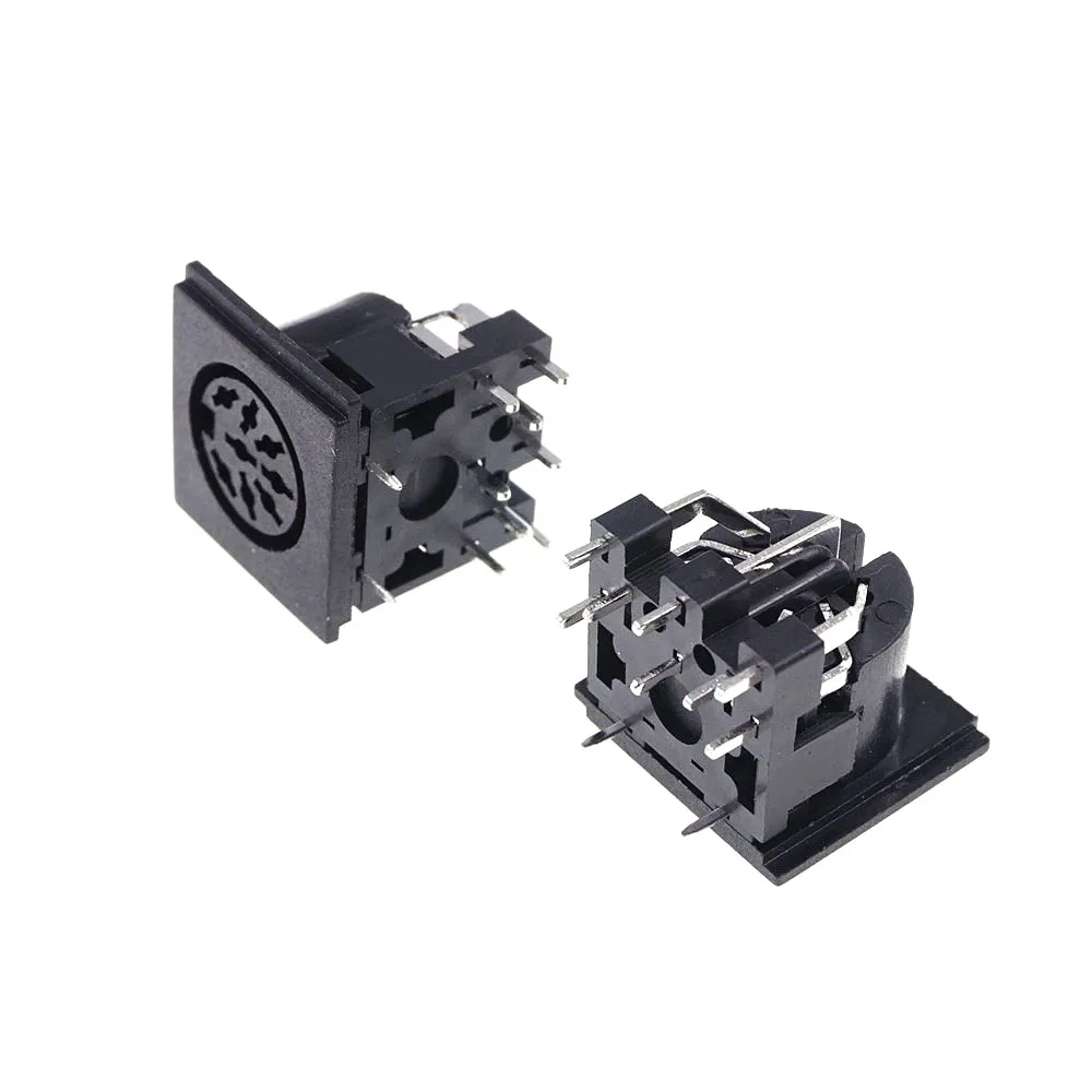 5 шт. разъем Din 8 позиции женский Pin PCB правый угол вращения отверстий SDS-J DS Мощность
