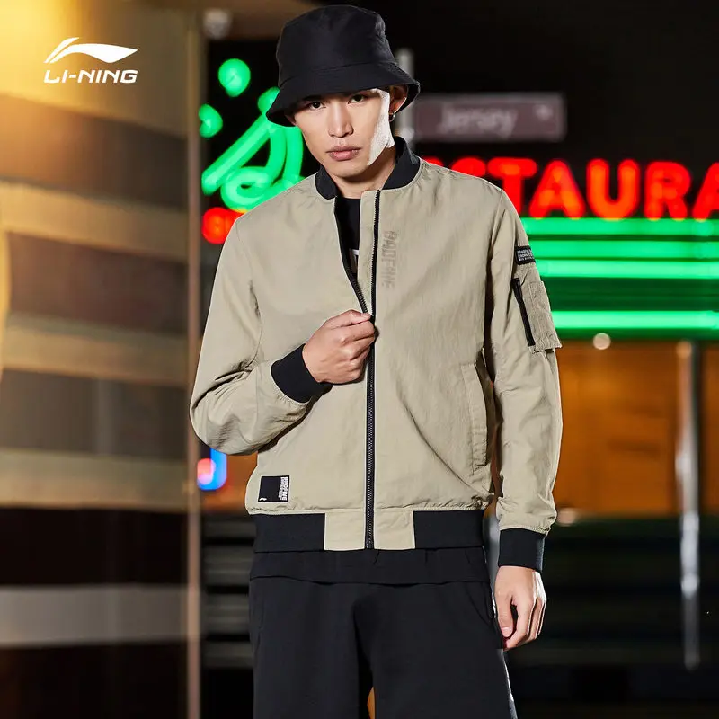 Li-Ning Мужская баскетбольная куртка серии BAD FIVE с защитой от ударов, спортивная куртка с карманами и подкладкой AJDP005 MWJ2591