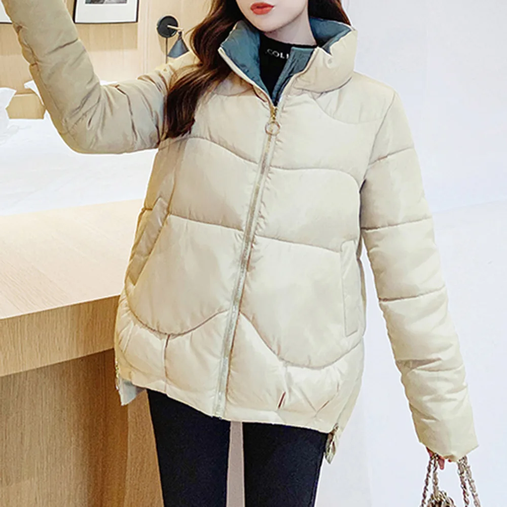 Короткая стеганая куртка для зимы 2020 пуховая Корейская японская свободная