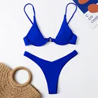 V-бар женский купальник бикини на косточках Для женщин купальный костюм из двух частей, v-образной формы провода бикини-купальник ванный комплект для плавания