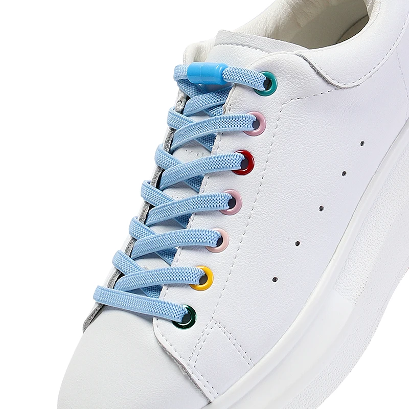 

1Pair Flats Elastic Shoelaces No tie Shoelaces For Kids and Adult Sneakers Shoes lace Quick Lazy Laces 24 Color Shoestrings