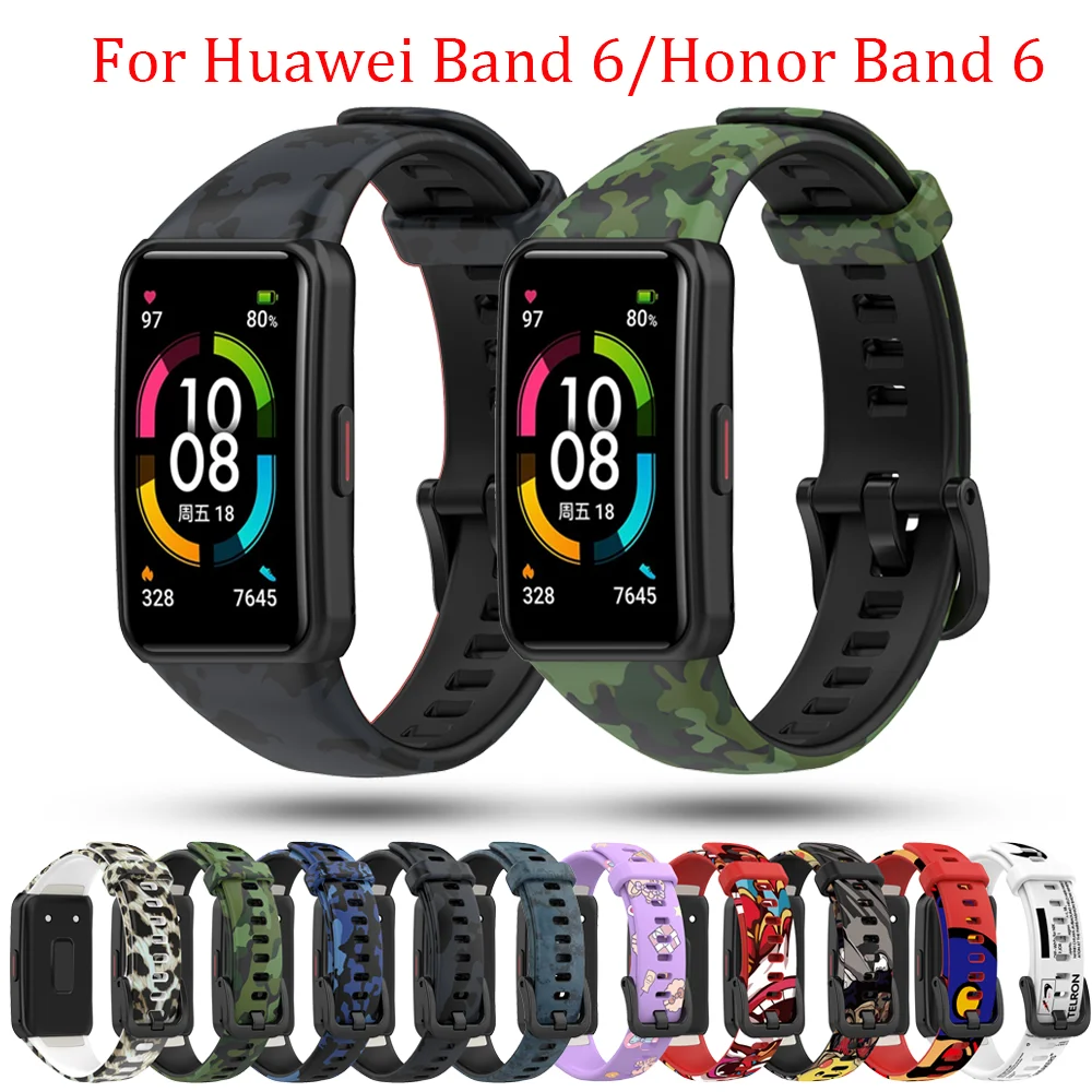 For Huawei Honor Band 6 Wrist Strap Smart Wristbands Watch Accessories Soft Silicone Bracelet For Honor Band 6 Replacement strap